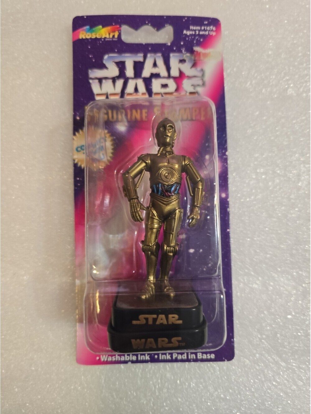 Vintage 1997 Star Wars C-3PO Stamper Action Figure 1997 Item #1676 NIP